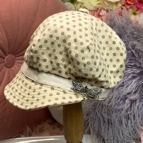 Polka dot newsboy cap - Picture 2 of 9